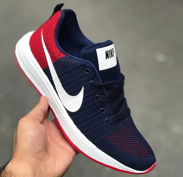 Sports Shoes for Men (Navy Blue & Red, 7)